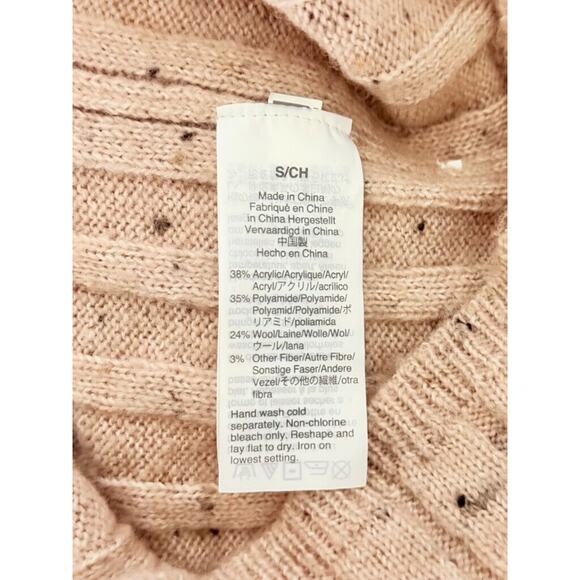 Madewell Donegal Evercrest Mock Turtleneck Sweater in Coziest Yarn Small Pink - Picture 8 of 8